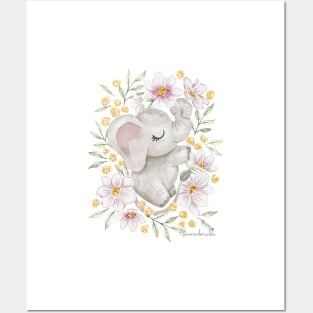 Flowerbed Elephant Posters and Art